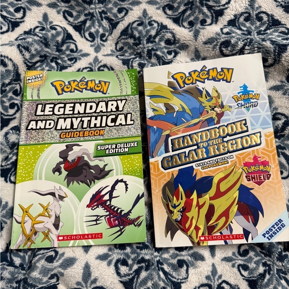 Scholastic Pokemon Legendary and Mythical Guidebook Super Deluxe Edition 2 books